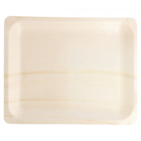 PLATEAUX RECTANGULAIRES "WOOD"  26,5x21,5x2 CM NATUREL BOIS (50 UNITÉ) - Garcia de Pou