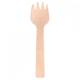FOURCHETTES-CUILLÈRE  10,5 CM NATUREL BOIS (100 UNITÉ) - Garcia de Pou
