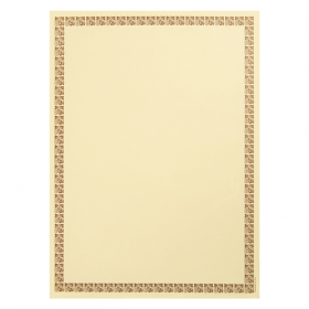 FEUILLES DIN A-4 LISERE MARRON  21x29,7 CM BLANC PAPIER (250 UNITÉS) - Garcia de Pou