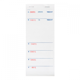 BLOC COMMANDES "BRASSERIE" 6 BONS  10x21 CM BLANC PAPIER (160 UNITÉ) - Garcia de Pou