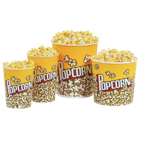 BOITE A POP CORN 1920 ML 260 +20 PE G/M2 Ø 13,3x19,5 CM CARTON (500 UNITÉ) - Garcia de Pou