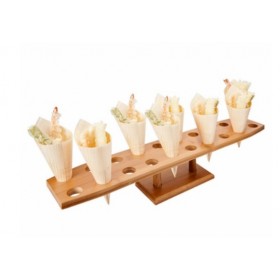 PRESENTOIR EN BAMBOU POUR 20 CONES