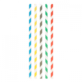 PAILLES DROITES À FRANGES  Ø0,60x20 CM ASSORTI PAPIER (3000 UNITÉ) - Garcia de Pou