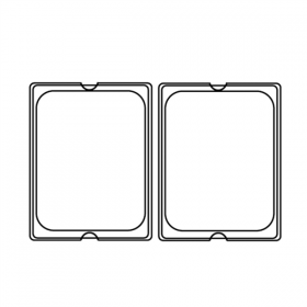 COUVERCLE 1/2 POUR RÉFÉRENCE 181.67/68  32,3x26,5 CM ARGENTE INOX (1 UNITÉ) - Garcia de Pou