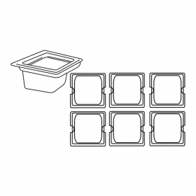 BAC GASTRONOME 1/6 1,9 L 17,6x16,2x15 CM ARGENTE INOX (1 UNITÉ) - Garcia de Pou