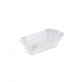 CAPSULES LONGUES "PETITS FOURS" 50 G/M2 10,5x4x2,5 CM BLANC PARCH.INGRAISSABLE (1000 UNITÉ) - Garcia de Pou