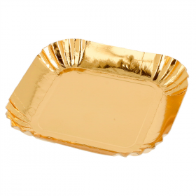 MINI PLATEAUX  325 G/M2 6,5x6,5 CM OR CARTON (100 UNITÉ) - Garcia de Pou