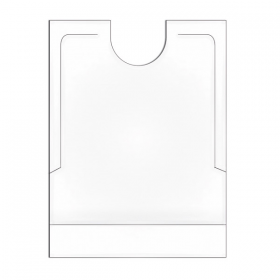 BAVOIRS AVEC SACHET  40x51+7 CM BLANC HDPE (500 UNITÉ) - Garcia de Pou