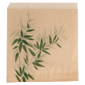 PAPIER INGRAISSABLES OUVERT 2 CÔTÉS FAST FOOD "FEEL GREEN" 34 G/M2 16x16,5 CM NATUREL PARCH.INGRAISSABLE (500 UNITÉ) - Garcia de Pou