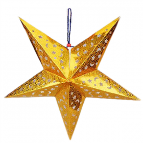 ÉTOILES À PENDRE  Ø 90 CM OR PAPIER (10 UNITÉ) - Garcia de Pou