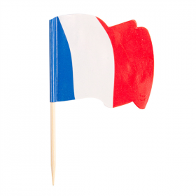 PETITS DRAPEAUX "FRANCE"  4x3/6,5 CM ASSORTI BOIS (144 UNITÉ) - Garcia de Pou