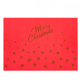 SET DE TABLE "MERRY CHRISTMAS" 55 G/M2 30x40 CM ROUGE AIRLAID (800 UNITÉ) - Garcia de Pou