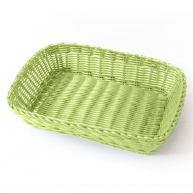 CORBEILLES SIMILAIRE OSIER RECTANGULAIRES  30x22x7 CM VERT ANIS PP (12 UNITÉ) - Garcia de Pou