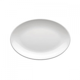 ASSIETTES OVALES "ASAMI WARE"  23x16 CM BLANC MÉLAMINE (12 UNITÉ) - Garcia de Pou