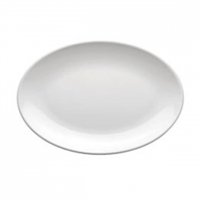 ASSIETTES OVALES "ASAMI WARE"  46x32 CM BLANC MÉLAMINE (1 UNITÉ) - Garcia de Pou