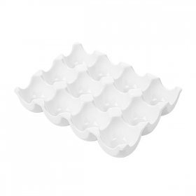 PLATEAUX "12 OEUFS"  19,1x14x3,5 CM BLANC PORCELAINE (6 UNITÉ) - Garcia de Pou