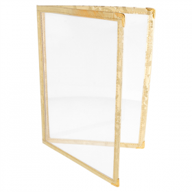 MENU "AMÉRICAIN" DIN-A5 2 CORPS   OR PVC (1 UNITÉ) - Garcia de Pou