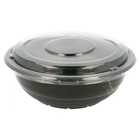 BOLS + COUVERCLES 900 ML Ø 18,6x6,1 CM NOIR PP (400 UNITÉ) - Garcia de Pou