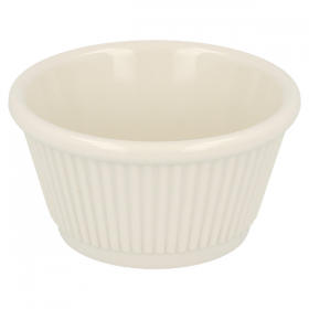 RAMEQUINS STRIÉS "ASAMI WARE" 60 ML Ø 6,9x2,5 CM IVOIRE MÉLAMINE (24 UNITÉ) - Garcia de Pou