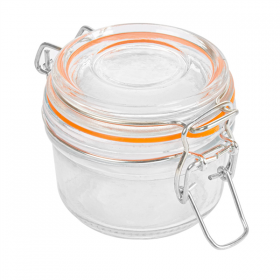 RÉCIPIENT STOCKAGE + FERMETURE CLIP 125 ML Ø 8,3x7 CM TRANSPARENT VERRE (48 UNITÉ) - Garcia de Pou