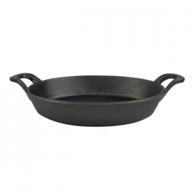 CASSEROLE OVALE  24,1(30,5)x17,2x4,6 CM NOIR FER (8 UNITÉ) - Garcia de Pou