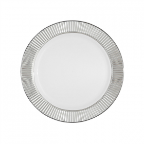 6 ASSIETTES LISERÉ ARGENTÉ  Ø 19 CM BLANC PS (24 UNITÉ) - Garcia de Pou
