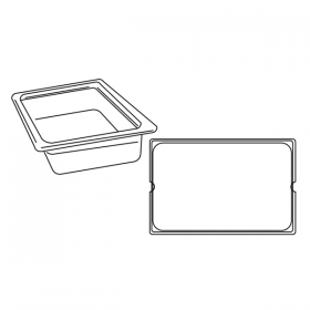 BAC GASTRONOME 1/1 12,5 L 53x32,5x10 CM TRANSPARENT POLYCARBONATE (1 UNITÉ) - Garcia de Pou
