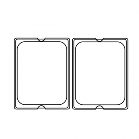 COUVERCLE 1/2 POUR RÉFÉRENCE 202.06/07 113.42  32,5x26,5 CM TRANSPARENT POLYCARBONATE (1 UNITÉ) - Garcia de Pou