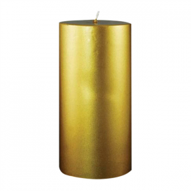 BOUGIE CYLINDRIQUE  7,5x15 CM OR PARAFFINE (1 UNITÉ) - Garcia de Pou