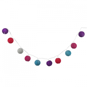 GUIRLANDE AVEC 10 LAMPIONS  Ø 7,5 CM ASSORTI (1 UNITÉ) - Garcia de Pou