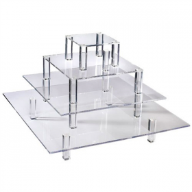 PRÉSENTOIR 4 ÉTAGES BUFFET  50/40/30/20 CM TRANSPARENT ACRYLIQUE (1 UNITÉ) - Garcia de Pou