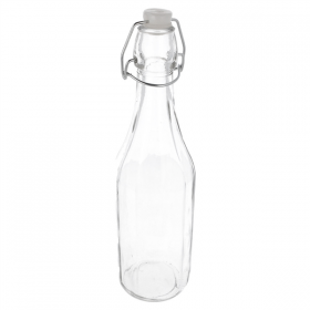 BOUTEILLE + FERMETURE CLIP 500 ML Ø 7x27 CM TRANSPARENT VERRE (48 UNITÉ) - Garcia de Pou