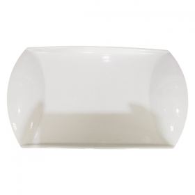 ASSIETTES RECTANGULAIRES  30,5x18,2x3,5 CM BLANC PORCELAINE (6 UNITÉ) - Garcia de Pou