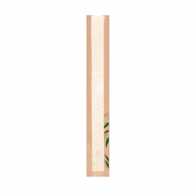 SACHETS PAIN AVEC FENÊTRE "CLASSIC" "FEEL GREEN" 32 G/M2 9+4x60 CM NATUREL KRAFT (250 UNITÉ) - Garcia de Pou