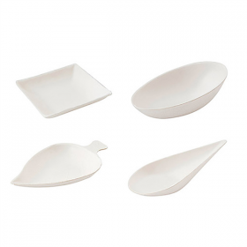 RÉCIPIENTS MISE EN BOUCHE BIONIC   BLANC BAGASSE (12 UNITÉ)