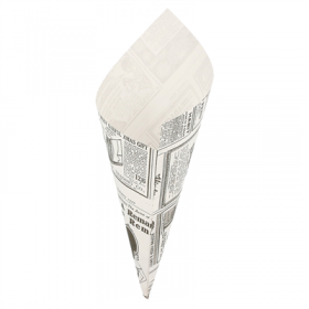 SACHETS EN POINTE PFAS FREE "TIMES" 70 G 70 G/M2 20x14 CM BLANC PARCH.INGRAISSABLE (2000 UNITÉ)