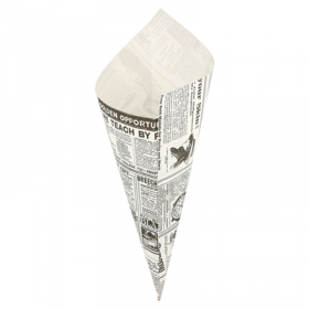 SACHETS EN POINTE PFAS FREE "TIMES" 40 G 70 G/M2 16x11,5 CM BLANC PARCH.INGRAISSABLE (2000 UNITÉ)