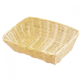 CORBEILLES SIMILAIRE OSIER RECTANGULAIRES  25x18,5x7,5 CM NATUREL PP (12 UNITÉ) - Garcia de Pou