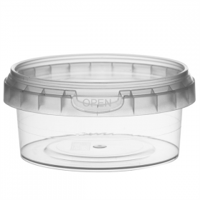RÉCIPIENTS INVIOLABLES + COUVERCLES 180 ML Ø 9,5x4,4 CM TRANSPARENT PP (504 UNITÉ) - Garcia de Pou