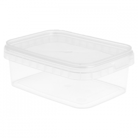 RÉCIPIENTS INVIOLABLES + COUVERCLES 280 ML 12x8,8x4,2 CM TRANSPARENT PP (384 UNITÉ) - Garcia de Pou