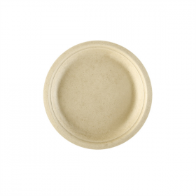 ASSIETTES BIONIC  Ø 15,5x1,4 CM NATUREL BAGASSE (170 UNITÉ)
