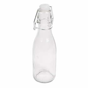 BOUTEILLE + FERMETURE CLIP 250 ML Ø 5,5x19,5 CM TRANSPARENT VERRE (48 UNITÉ) - Garcia de Pou