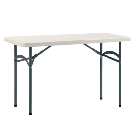TABLE RECTANGULAIRE PLIABLE  183x76x74 CM BLANC PE (1 UNITÉ) - Garcia de Pou