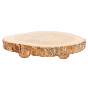 PLATEAUX PRÉSENTATION RONDES  Ø 23x3,5 CM NATUREL BOIS (6 UNITÉ) - Garcia de Pou