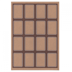 100 FEUILLES DIN A4 16 ÉTIQUETTES RECTANGULAIRES  4,5x6,5 CM KRAFT (1 UNITÉ) - Garcia de Pou