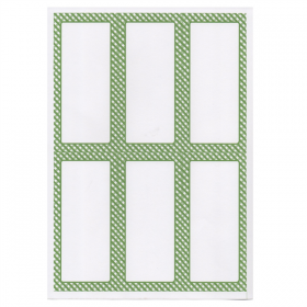 100 U. FEUILLES DIN A4 6 ÉTIQUETTES RECTANGULAIRES  6,2x13,5 CM BLANC PAPIER (1 UNITÉ) - Garcia de Pou