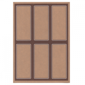 100 FEUILLES DIN A4 6 ÉTIQUETTES RECTANGULAIRES  6,2x13,5 CM KRAFT (1 UNITÉ) - Garcia de Pou