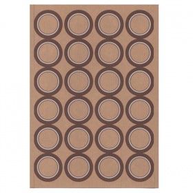 100 FEUILLES DIN A4 24 ÉTIQUETTES RONDES  Ø 4,2 CM KRAFT (1 UNITÉ) - Garcia de Pou