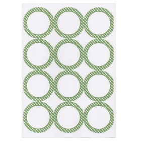 100 FEUILLES DIN A4 12 ÉTIQUETTES RONDES  Ø 6,4 CM BLANC PAPIER (1 UNITÉ) - Garcia de Pou