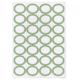 100 FEUILLES DIN A4 28 ÉTIQUETTES OVALES  4,5x3,6 CM BLANC PAPIER (1 UNITÉ) - Garcia de Pou